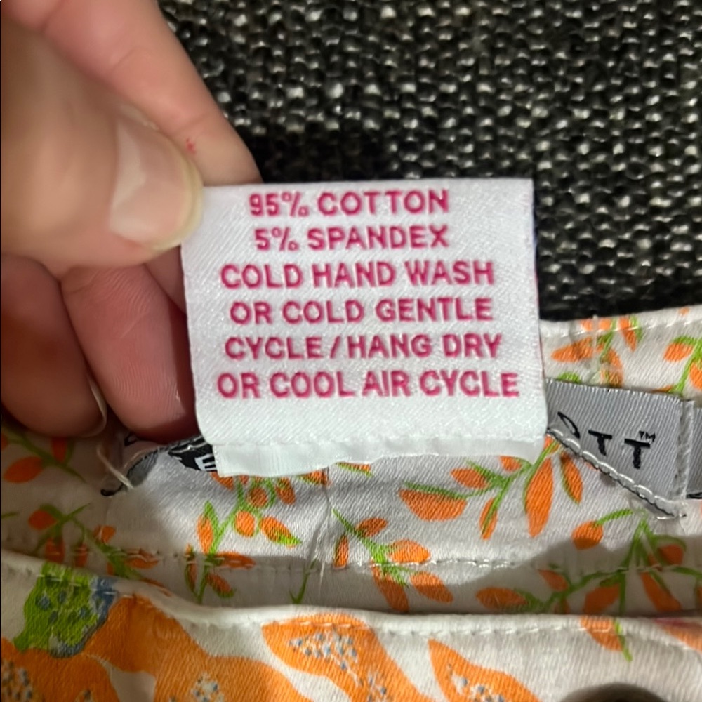 Gretchen Scott Floral Print Stretch Pants - Pink, Orange, Green - Picture 3 of 5
